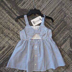 PATPAT BRAND BLUE & WHITE SEERSUCKER DRESS - NWT